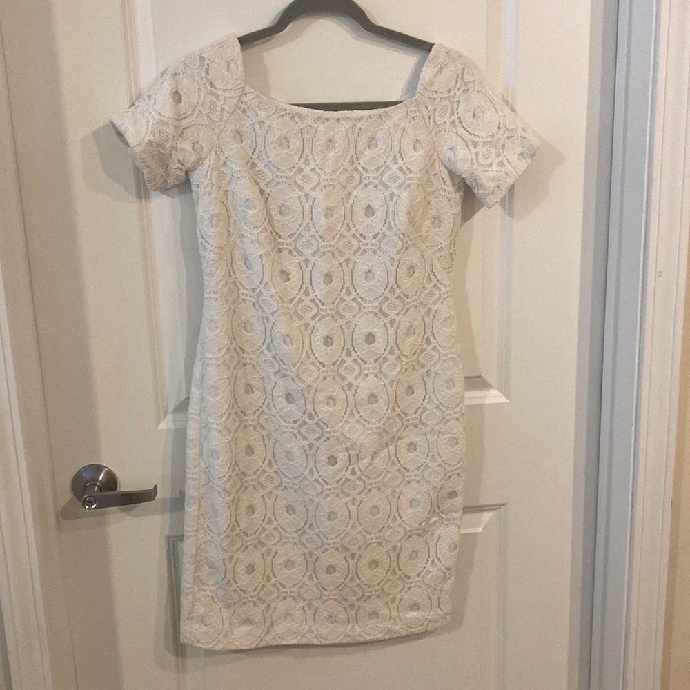 Jones New York White Eyelet Dress